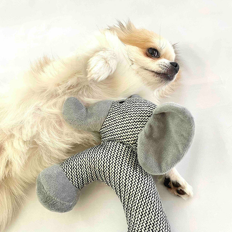 Elegant soft toy with squeaking sound for dogs