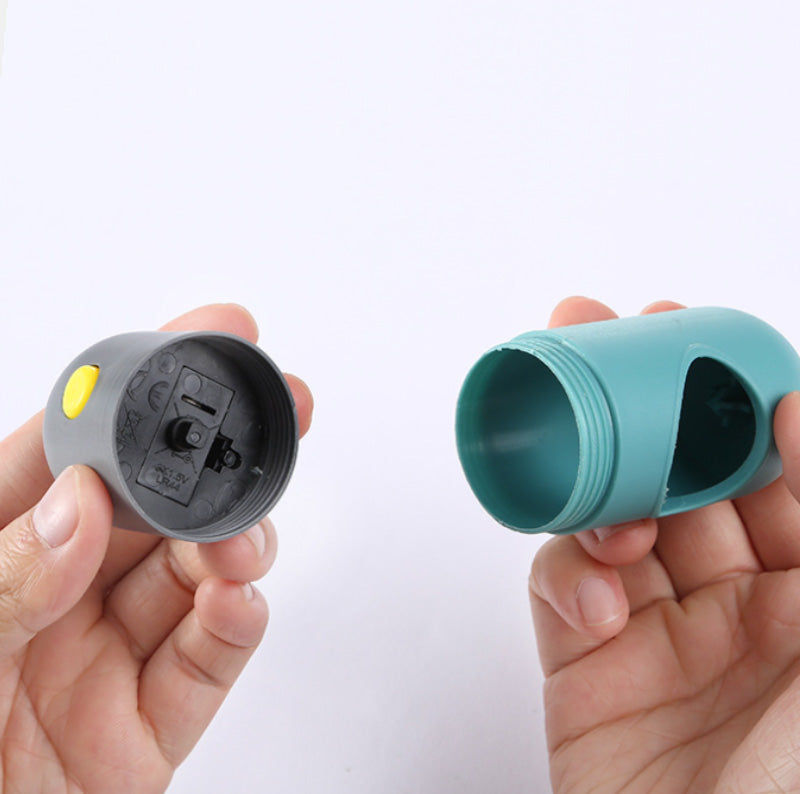 Smart container with LED flashlight and waste bags
