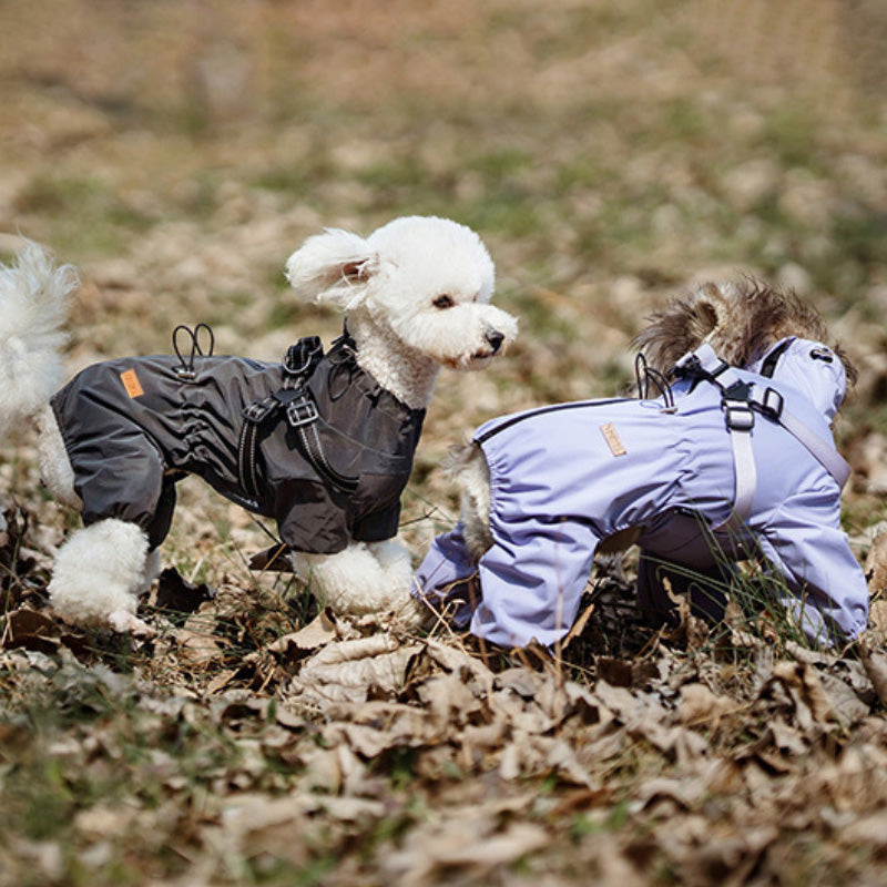 Regenjacke mit integriertem Tragegurt und praktischen Features