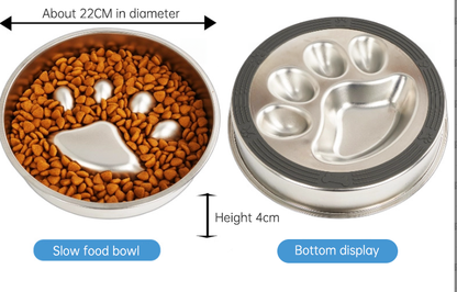 Slow Feeder Futternapf aus Edelstahl