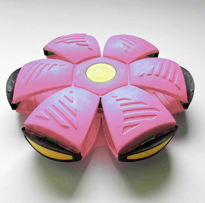 High flying saucer that turns into a bouncing ball – 2-in-1 dog toy