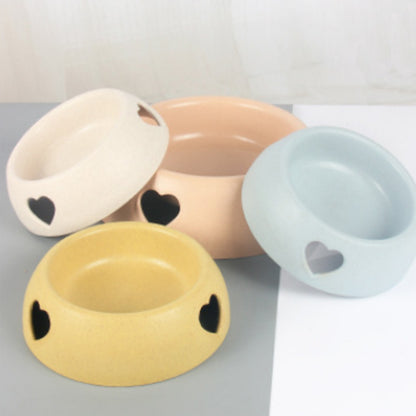 Practical heart food bowl in soft colors