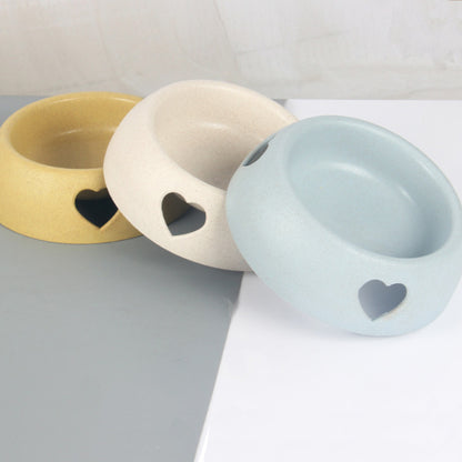 Practical heart food bowl in soft colors