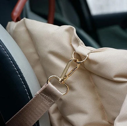 2-in-1 padded dog bag that easily converts into a comfortable car bed