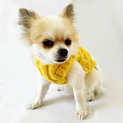 Cuddly cable-knit dog vest
