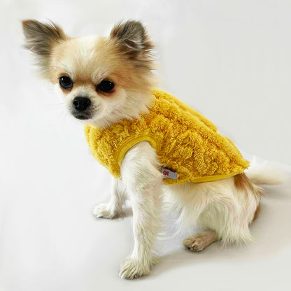 Cuddly cable-knit dog vest